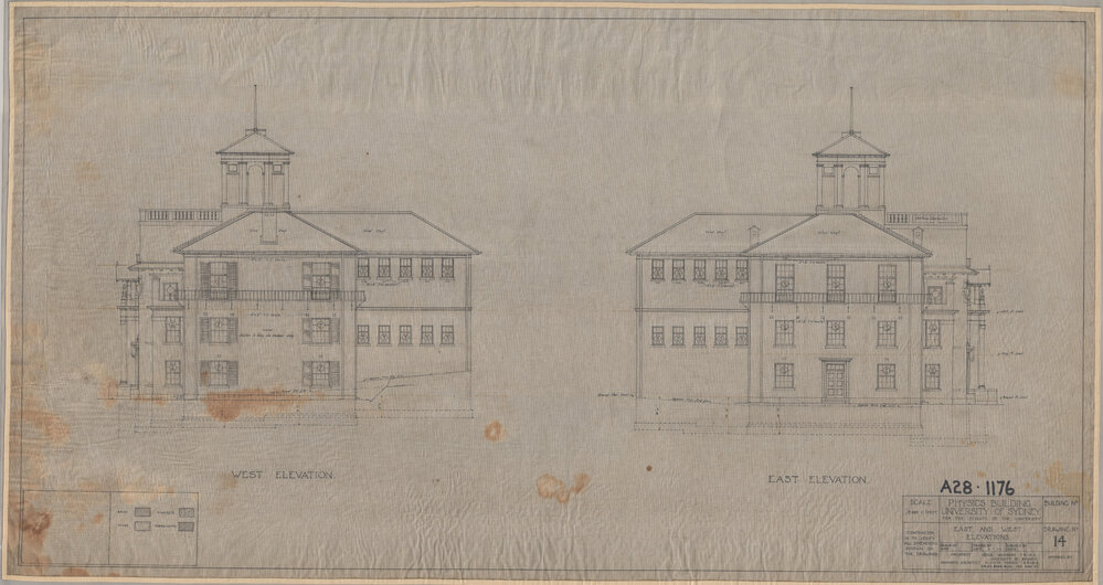 Physics Building - West and East Elevations