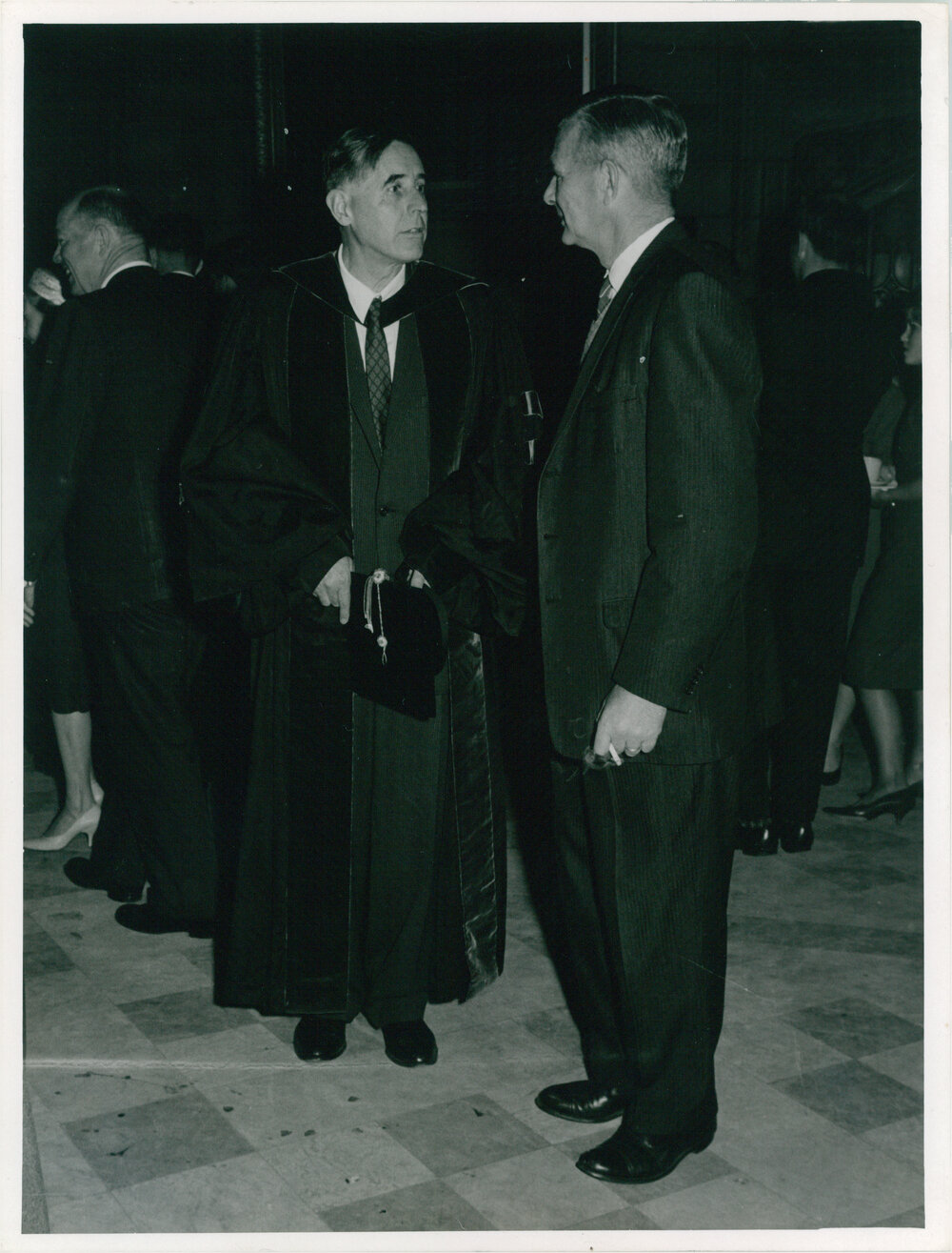 Prime Minister, the Right Honourable RG Menzies Laying the Foundation Stone of Fisher Library