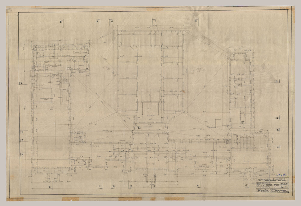 Institute Building (Incorrectly Labelled as Merewether Building) - Alterations and Additions - Ground Floor