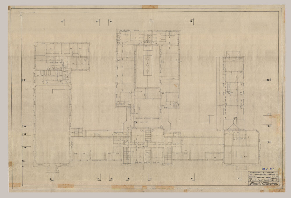 Institute Building (Incorrectly Labelled as Merewether Building) - Alterations and Additions - First Floor