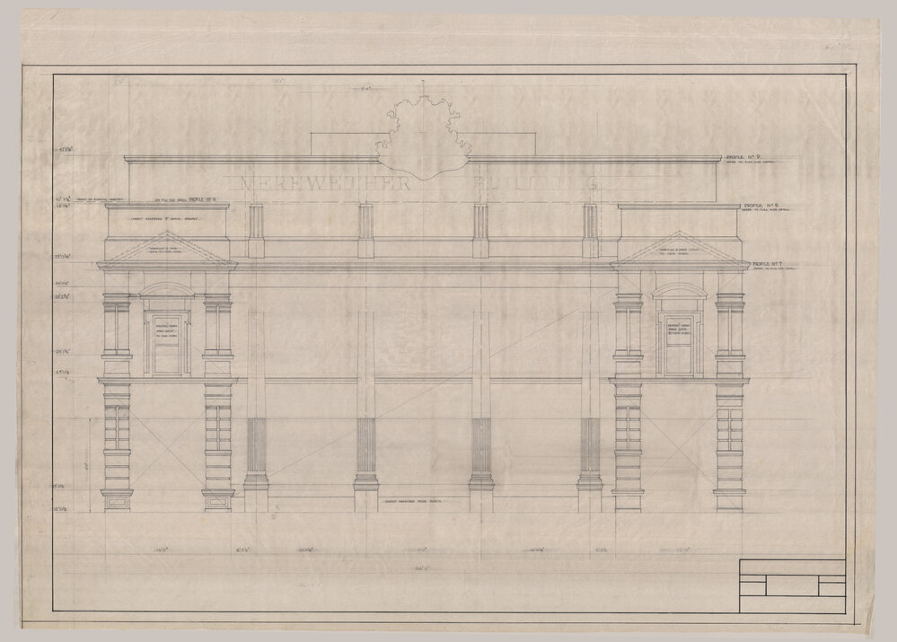 Institute Building (Incorrectly Labelled as Merewether Building) - Profiles