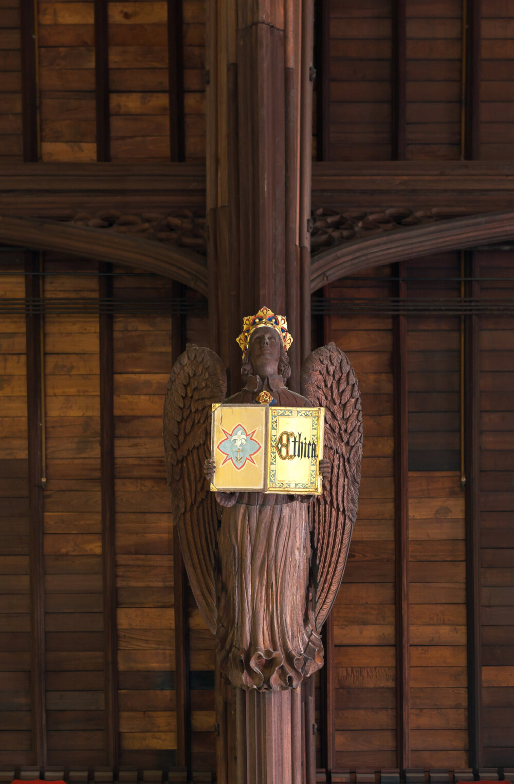 Great Hall Roof, with Angel Holding Ethica Book