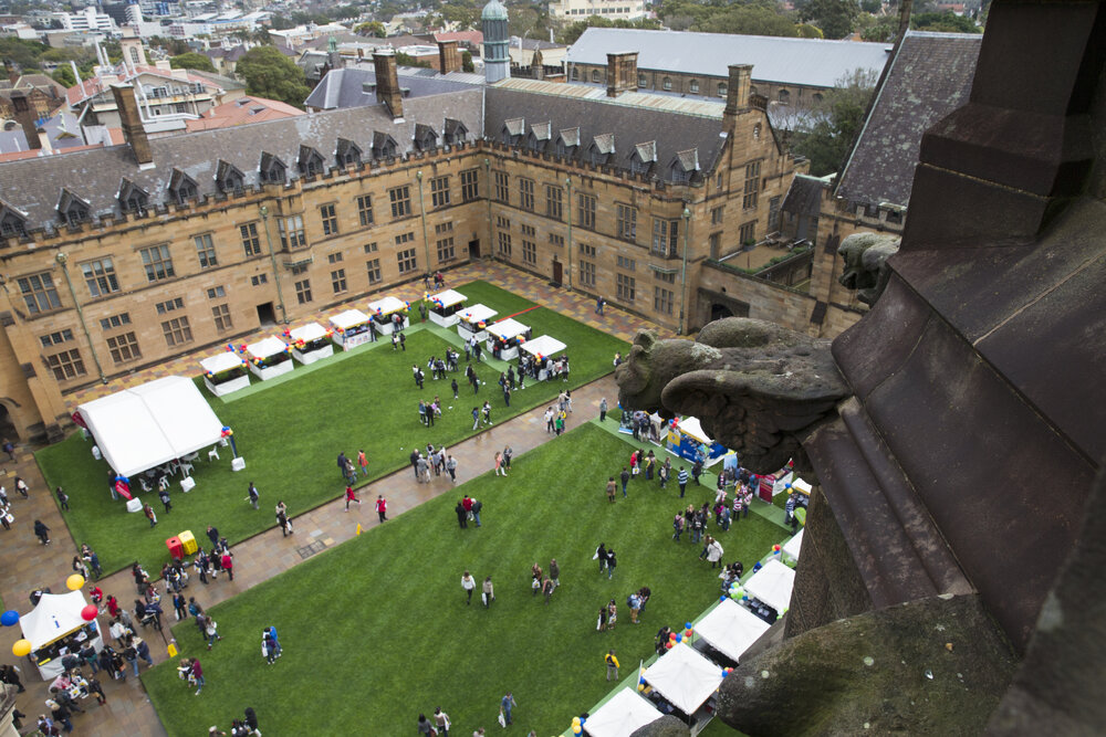Aerial View of Quadrangle, Orientation Week 