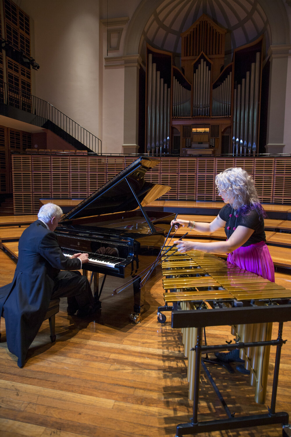 Gerard Willems and Amy Vitucci at Verbrugghen Hall, Sydney Conservatorium of Music (SCM)