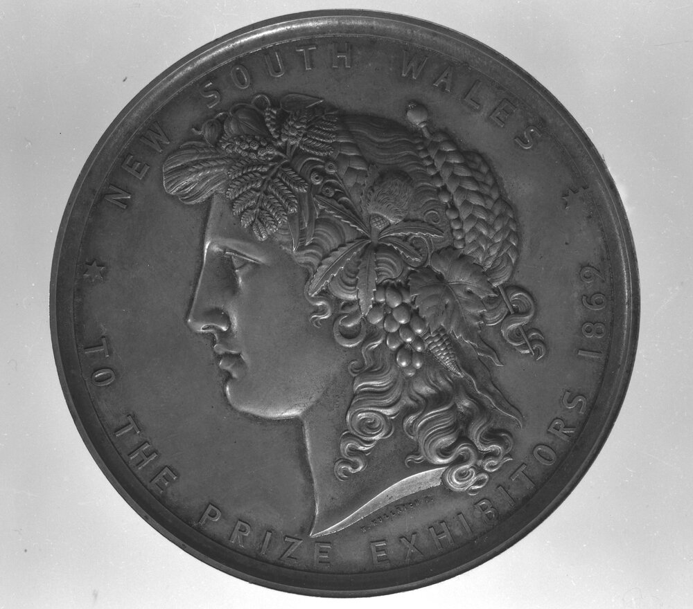 New South Wales Prize Exhibitors Medal belonging to Edmund Blacket, Reverse