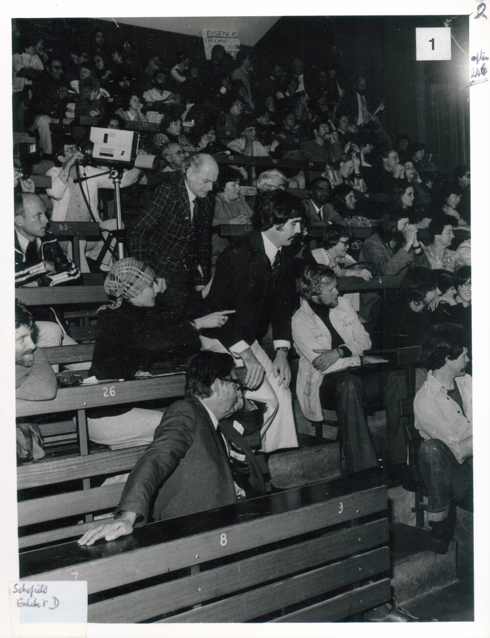 Students Protesting Against Professor Hans Eysenck's Lecture in the Carslaw Lecture Theatre