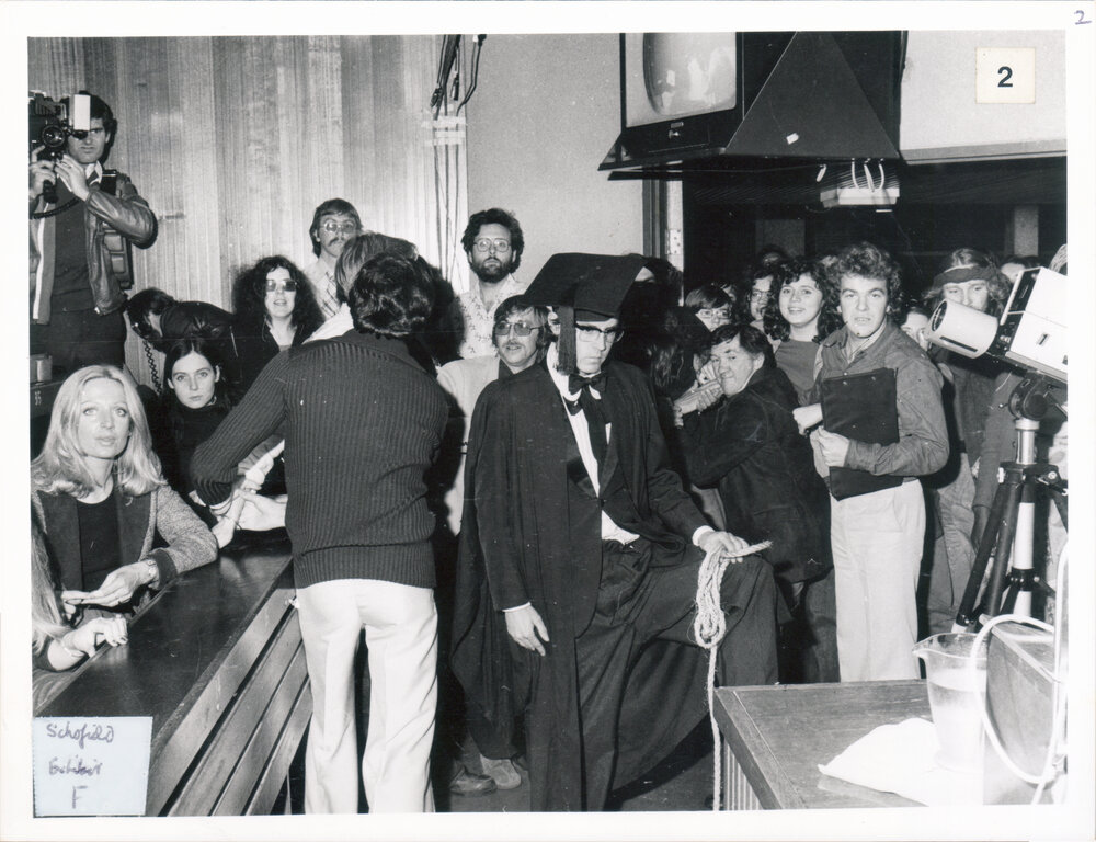 Students Protesting Against Professor Hans Eysenck's Lecture in the Carslaw Lecture Theatre