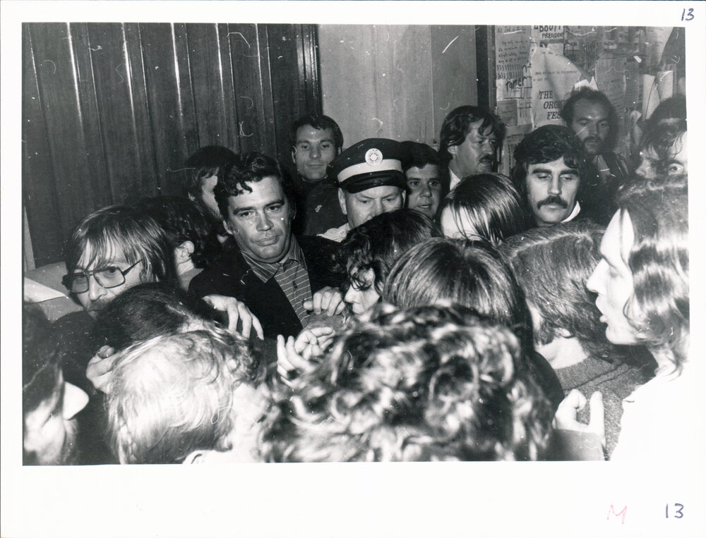 Students Protesting Against Professor Hans Eysenck's Lecture