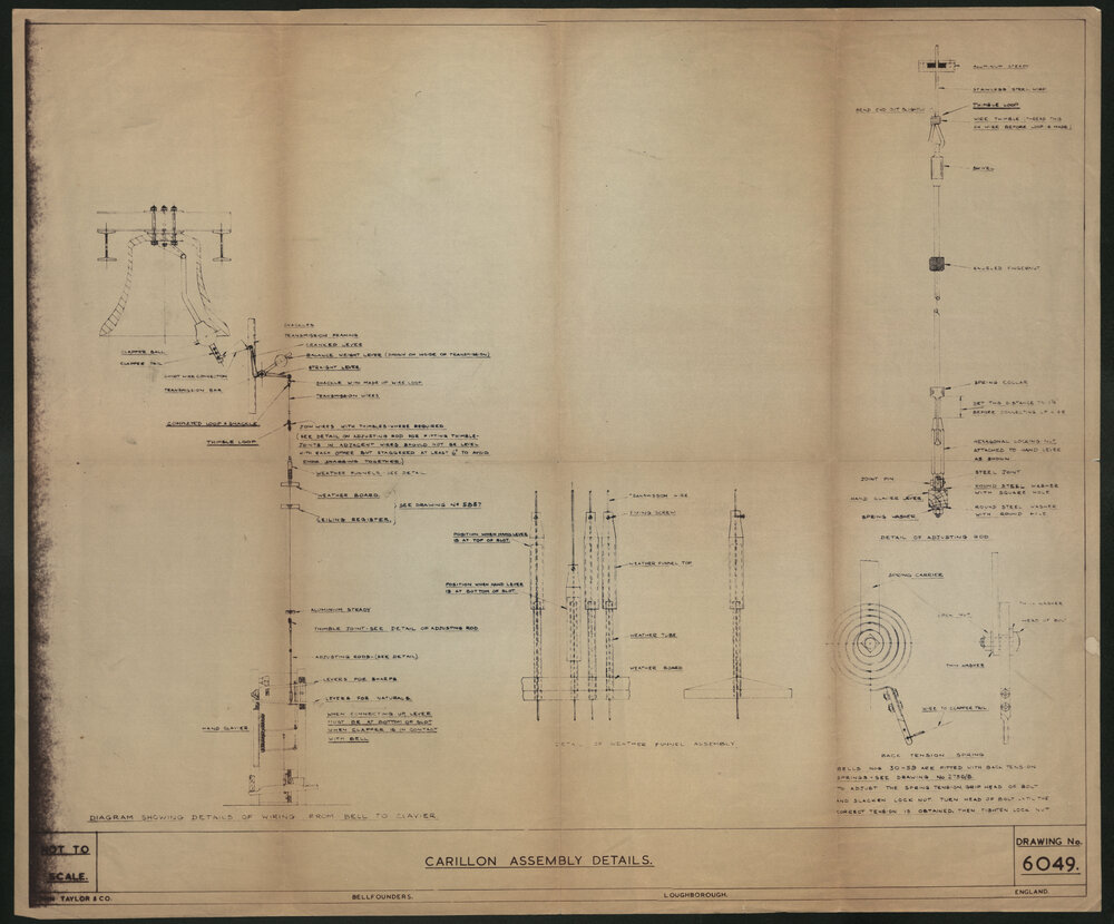 Carillon Assembly Details - Drawing No 6049
