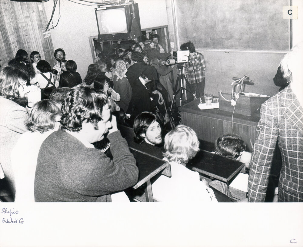 Students Protesting Against Professor Hans Eysenck's Lecture in the Carslaw Lecture Theatre