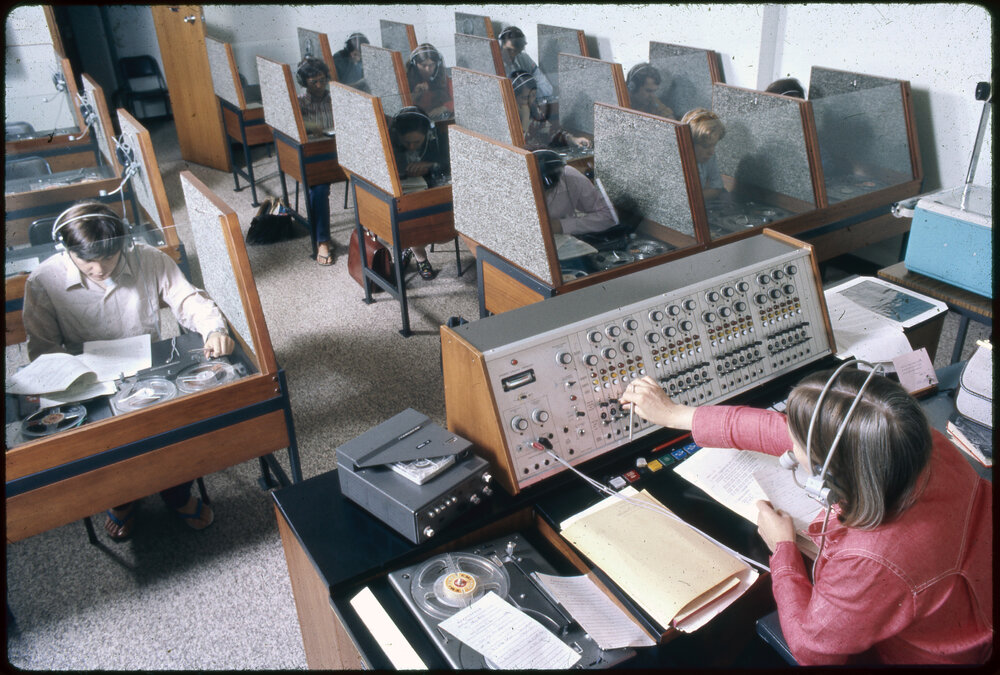 Students in the Language Laboratory