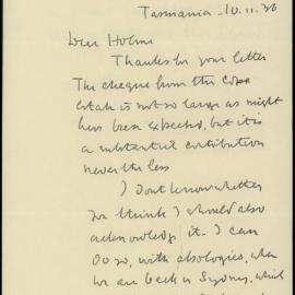 Letters Relating to Vice-Chancellor Sir Mungo MacCallum