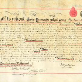 Document Regarding Dedication of Chancellor's Gown