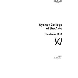Sydney College of the Arts Handbook 1995