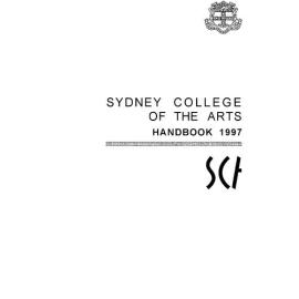 Sydney College of the Arts Handbook 1997