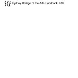 Sydney College of the Arts Handbook 1999