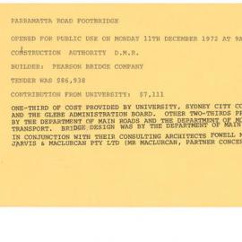 Parramatta Road Footbridge