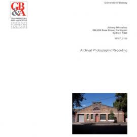 Archival Photographic Record of the Joinery Workshop, 222-224 Rose St