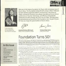 School of Physics Alumni News, January 2004