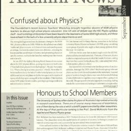 School of Physics Alumni News, September 2004