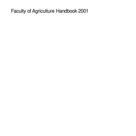 Faculty of Agriculture Handbook 2001
