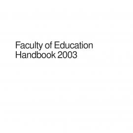 Faculty of Education Handbook 2003