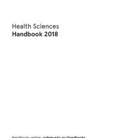 Health Sciences Handbook 2018 - Staff Use Only