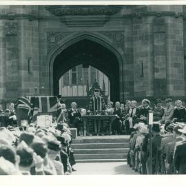 Charles Bickerton Blackburn presiding, Ceremony of Commemoration of Benefactors, 1951