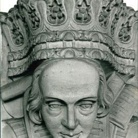 Carved Portrait Head of William Shakespeare in the Professorial Board Room