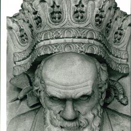 Carved Portrait Head of Charles Darwin in the Professorial Board Room