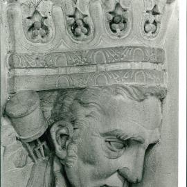 Carved Portrait Head of James Watt in the Professorial Board Room