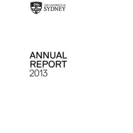 University of Sydney Annual Report 2013