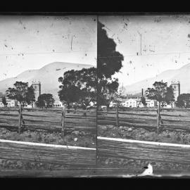 Early NSW Settlement with Church and Large Stone Buildings, Possibly Liverpool