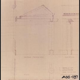 Main Building - Proposed Completion of Cloisters - Details of Colonnade