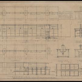 Chemical Laboratory - Pharmacy Building - Remodelling Chemistry and Physics - First Year Laboratory - Revised Detail of Benches