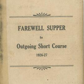 Farewell Supper to Outgoing Short Course