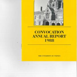 Standing Committee of Convocation President's Report 1988
