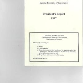 Standing Committee of Convocation President's Report 1997