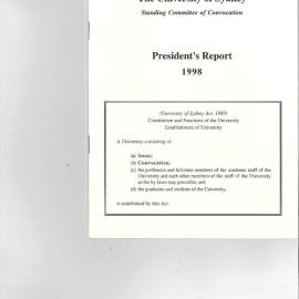 Standing Committee of Convocation President's Report 1998
