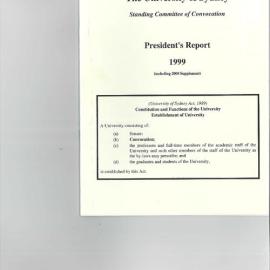 Standing Committee of Convocation President's Report 1999