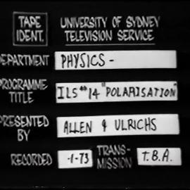 Optics (Series 4) - First Version - Polarisation