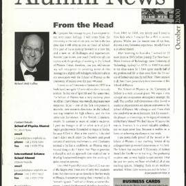 School of Physics Alumni News, October 2000