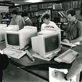 Students Using the Online Catalogue at the Fisher Library