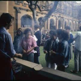 Students at Barbeque in Quadrangle