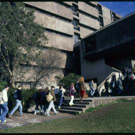 Students Near the Molecular Bioscience Building