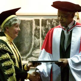 Nelson Mandela at His Honorary Doctorate (Doctor of Laws) Ceremony