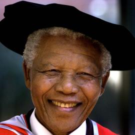 Nelson Mandela at His Honorary Doctorate (Doctor of Laws) Ceremony
