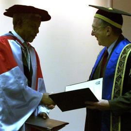 Nelson Mandela at His Honorary Doctorate (Doctor of Laws) Ceremony