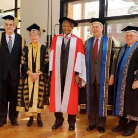 Nelson Mandela at His Honorary Doctorate (Doctor of Laws) Ceremony