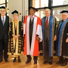 Nelson Mandela at His Honorary Doctorate (Doctor of Laws) Ceremony